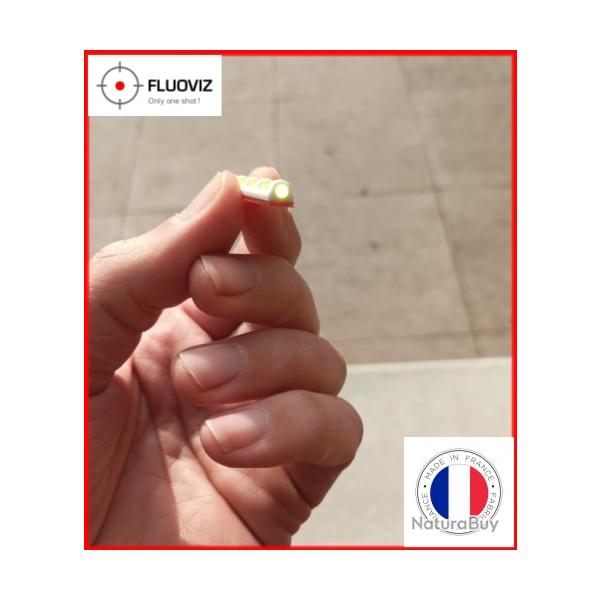 guidon universel blanc + fibre fluo verte