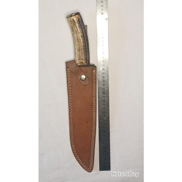 Couteau de chasse dague fabrication artisanal vintage