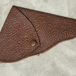 ETUI DE REVOLVER PUPPY BELGE - FACON CUIR GRENELE MARRON