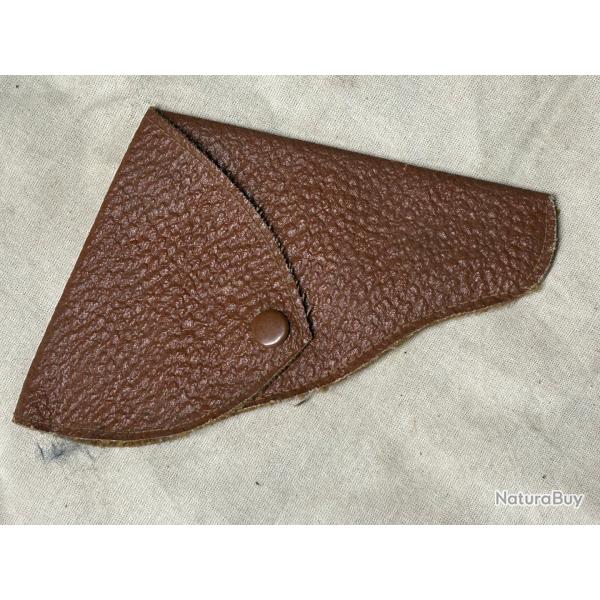 ETUI DE REVOLVER PUPPY BELGE - FACON CUIR GRENELE MARRON
