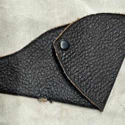 ETUI DE REVOLVER PUPPY BELGE - FACON CUIR GRENELE NOIR