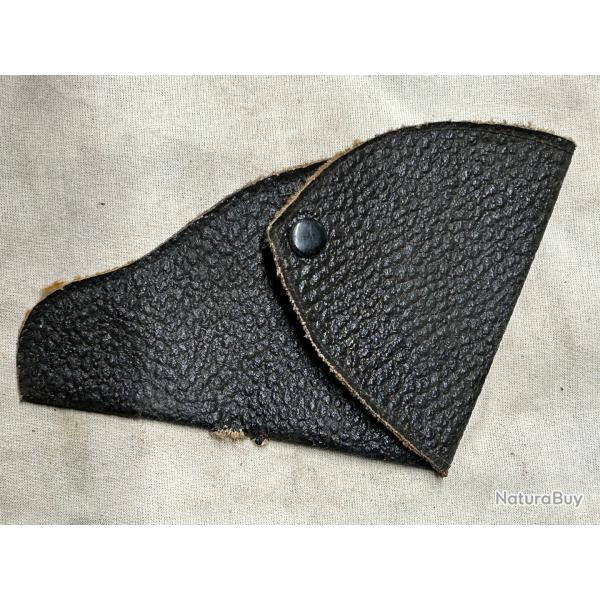 ETUI DE REVOLVER PUPPY BELGE - FACON CUIR GRENELE NOIR