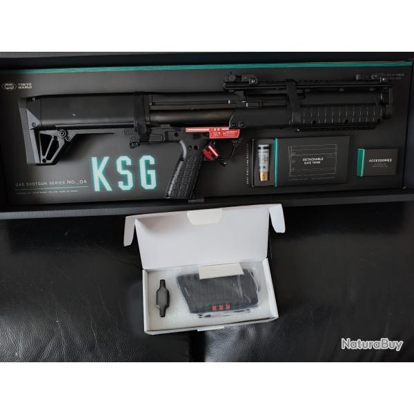 Rplique fusil  pompe KSG Tokyo Marui GBBR + Acetech Quark K