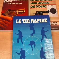 Lot de 3 livres sur la pratique du tir rapide et de d&eacute;fense