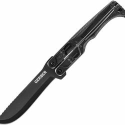 Couteau Machette Gerber Doubledown QuadLock Lame Acier 420HC Manche Polymère Noir Etui Nylon G1537