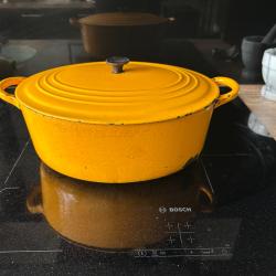 Cocotte en fonte le creuset orange