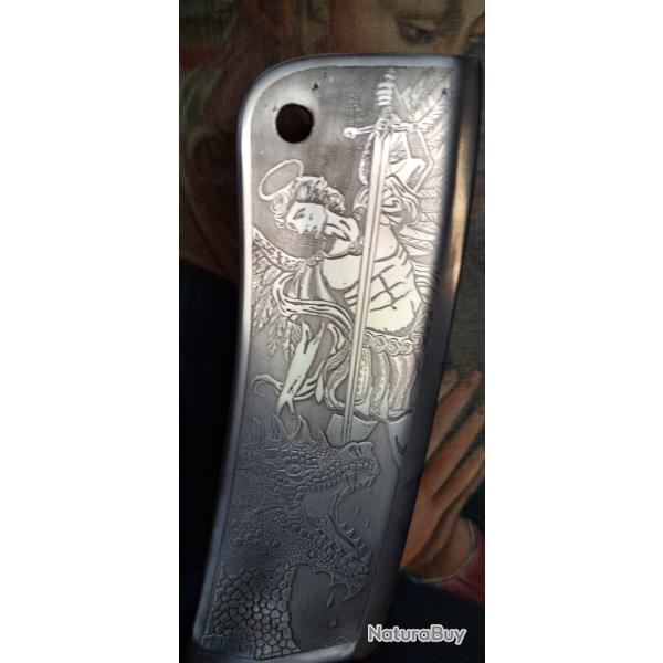 Hachoir couteau saint michel gravure unique