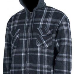 Chemise polaire carreaux NOIR TREELAND Taille L
