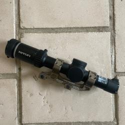 Lunette RITON 3 TACTIX 1-8x24 MOA Réticule Lumineux OPTIQUE RITON 3 TACTIX 1-8X24 1/2 MOA IL DIAM 30