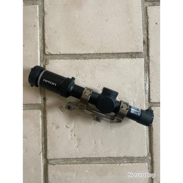 Lunette RITON 3 TACTIX 1-8x24 MOA Rticule Lumineux OPTIQUE RITON 3 TACTIX 1-8X24 1/2 MOA IL DIAM 30