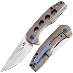 Couteau Kansept Cassowary Lame Acier CPM S35VN Manche Titane Anodisé Bronzé Frame Loc K2065A5