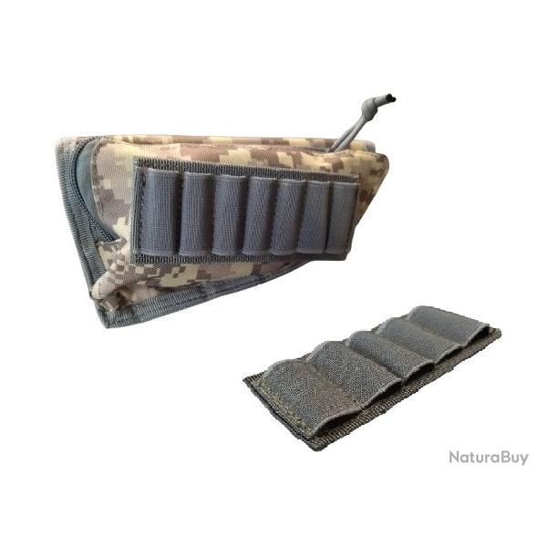 Appuie-joue cartouchi�re de crosse v2 - Pixel Gris