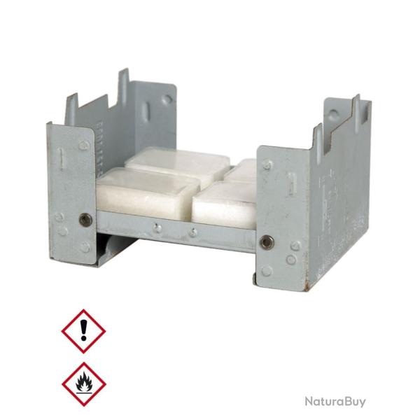 R�chaud pliable NATO avec combustible 10 x 8 x 6 cm