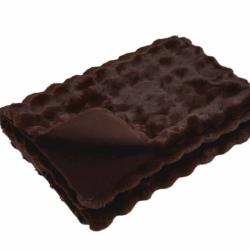 Couverture fourrure lapin synthétique camel 130x150 cm douce chaude