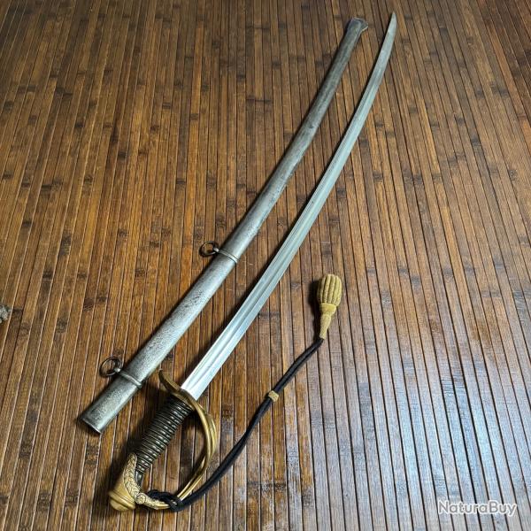 SABRE 1822 FRANAIS D'OFFICIER DE CAVALERIE LGRE FORG PAR COULAUX A KLINGENTHAL BELLE LAME