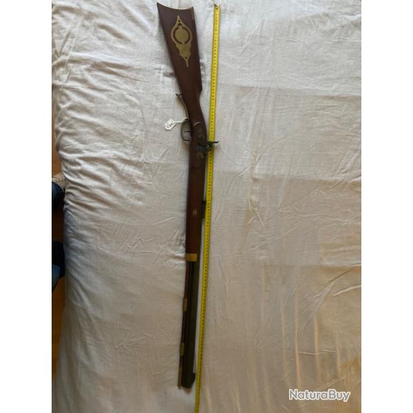 Rplique fusil de chasse percussion poudre noir HAWKEN CAL 45