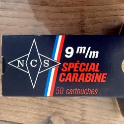 1 boite de 50 cartouches 9 mm sp&eacute;ciale carabine percussion annulaire