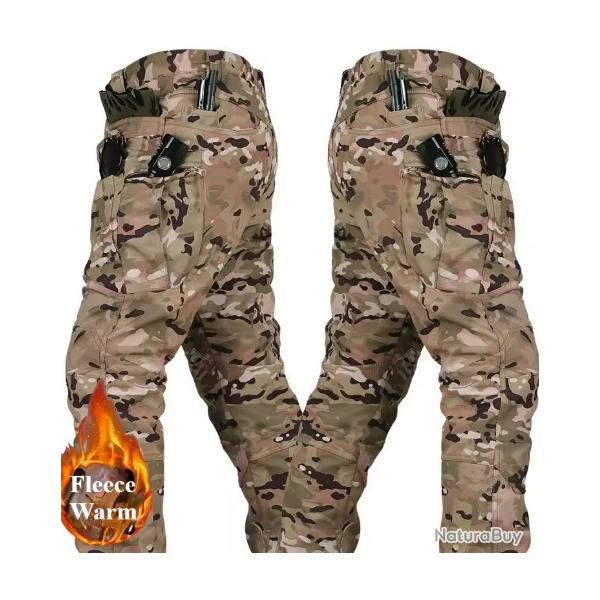 Pantalon Chasse Camo Softshell Imperm�able Renforc� Genoux S-XXXL