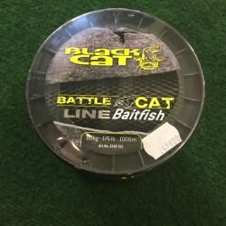 Bobine de tresse de 1000 mètres en 8 brins BLACK CAT BATTLE CAT LINE BAITFISH en 80kg et 55/100eme
