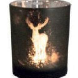 Photophore en verre LOVERGREEN cerf petit modèle