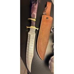 Grand couteau chasse damas