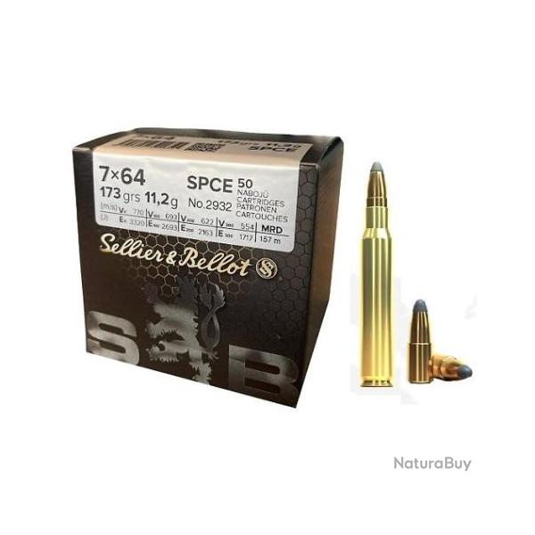 Munitions Sellier & Bellot 7x64 SPCE 173gr x50