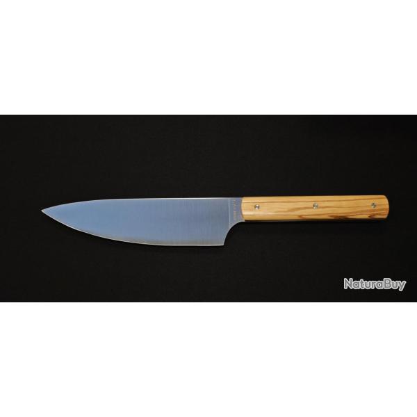 Perceval - Couteau de Cuisine demi chef 15�cm "�minceur" - manche en olivier | 947