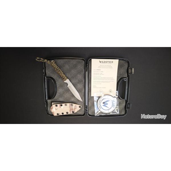 WILD TECH 4 - Couteau tactique SANDVIK 14C28N avec brise-vitre manche Paracorde & �tui Kydex - 20�me