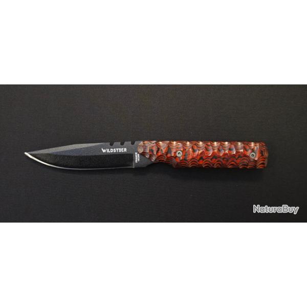 Wildsteer Baby Wild - Couteau EDC/Outdoor - Manche Pakkawood cocobolo - 20�me anniversaire - Num�rot