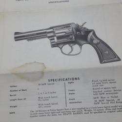 NOTICE D'UTILISATION ET D'ENTRETIEN REVOLVER  SMITH & WESSON