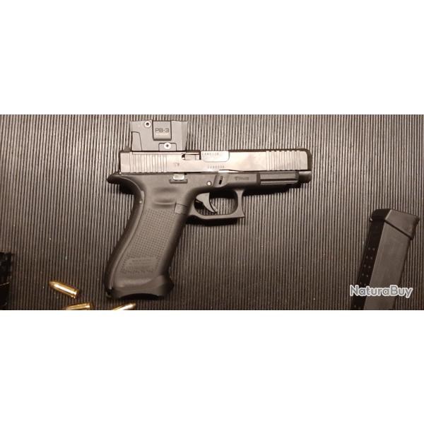 Pistolet GLOCK 47 Gen 5 FS MOS  Cal 9x19 combo Point rouge Pandora PB-3 micro