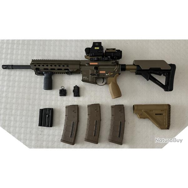 HK MR223 RAL 8000 14,5" / 223 REM / 5.56x45 - Etat Neuf / Formule Eotech + montage Unity
