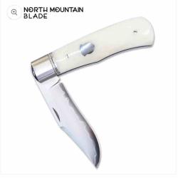 Couteau North Mountain Blade Lanny Plus Lame Acier SLD-Magic Manche Os Blanc Slipjoint NMB2527CB