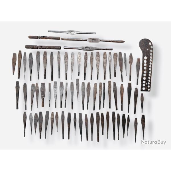GRAND Lot de tarauds d'armurier -  SAISIR