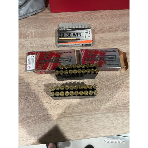 Munition 30-30 lever revolution