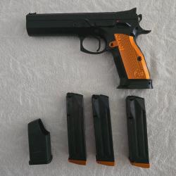 VENDS PISTOLET CZ75 TACTICAL SPORT ORANGE cal. 9mm