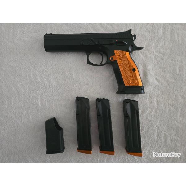 VENDS PISTOLET CZ75 TACTICAL SPORT ORANGE cal. 9mm