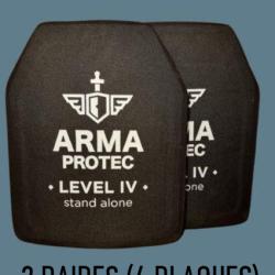 2 Paires de plaques balistiques NIJ4 céramique