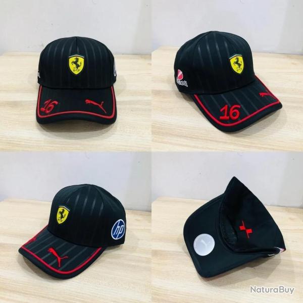 Casquette Brodee Scuderia Ferrari Racing F1, Modele: Noir