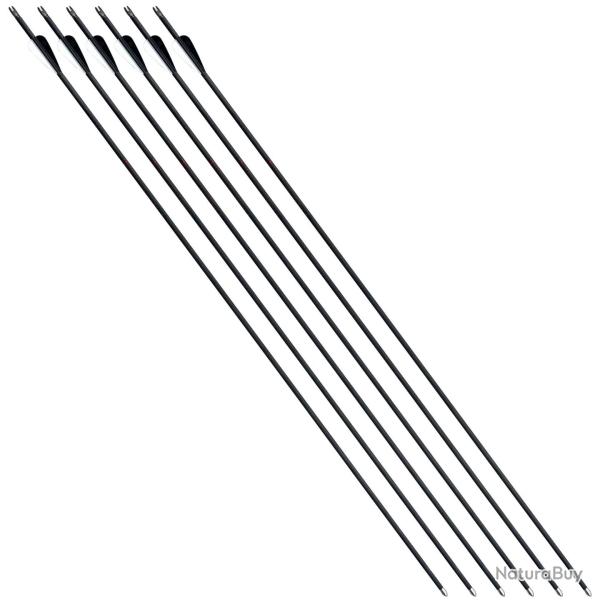 Lot de 6 Fl�ches en carbone 4.2 Hattila pour tir � l'arc 500