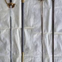Épée modèle 1872 École polytechnique & Sabre d'officier d'infanterie modèle 1882