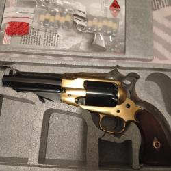 Pack Revolver Pietta 1858 Rm laiton Sheriff quadrillée - Cal. 44 + Holster d'épaule + cartouches