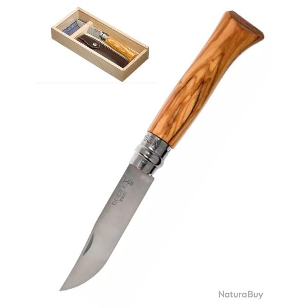 Coffret Cadeau Opinel Inox N�08 Olivier