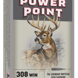 Cartouches Winchester POWER POINT CAL : 308 WIN 180G (X20)