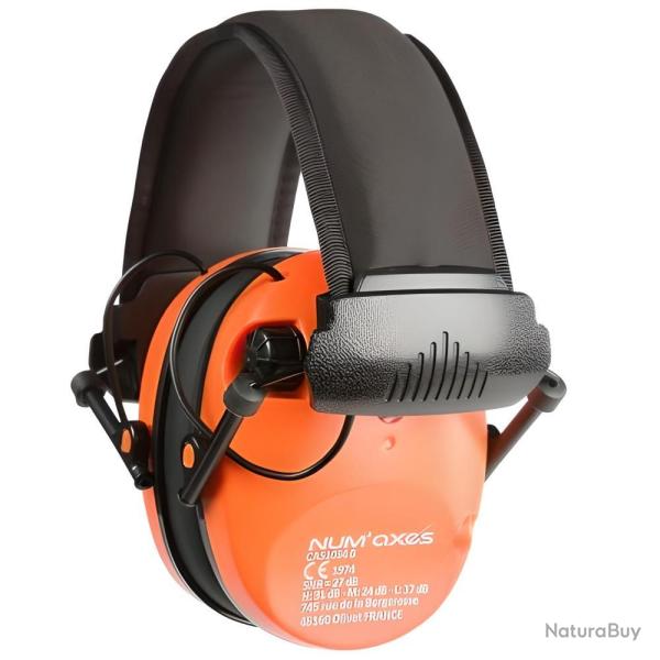 CASQUE ELECTRONIQUE CAS1034 ORANGE - NUM'AXES NATURE