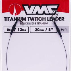 Bas de Ligne VMC Titanium Twitch Leader 20cm 50kg A l'unité