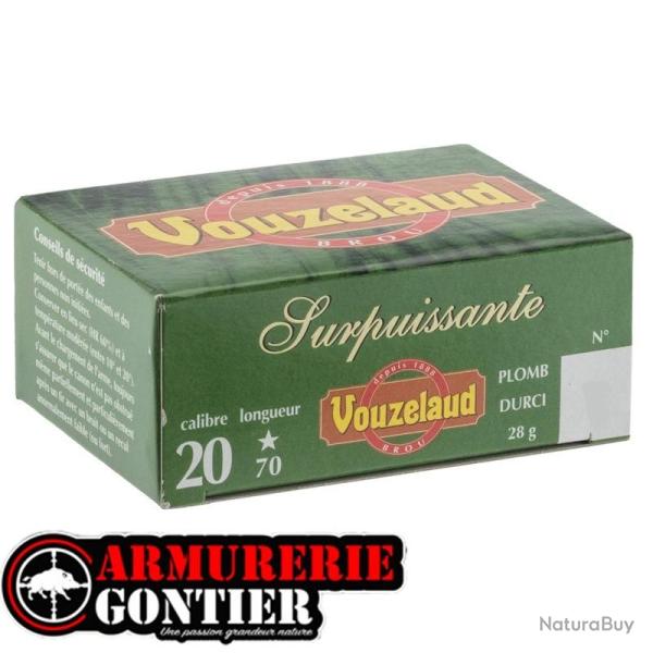 Cartouches VOUZELAUD 20 70 16 28g SURPUISSANTE bourre jupe