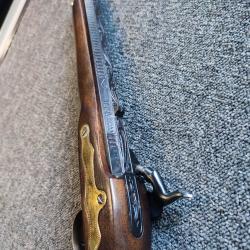 Joli pistolet Kentucky  calibre 12mm de luxe entièrement gravé fabrication espagnole AMR de 1975