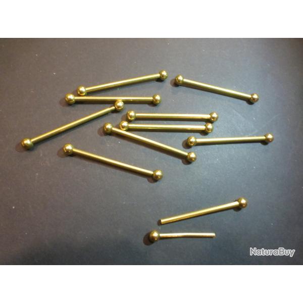 Lot de 10 barette a boule Epingle Attache pour Insigne Decoration Medaille militaire 47 mm