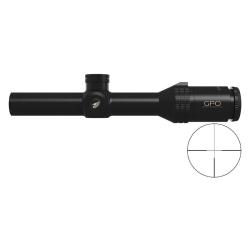 Lunette GPO Spectra 8X 1-8x24 Réticule fibre optique G4 IL sfp mrad